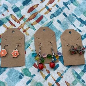 Set of 3 Spring/Summer Earrings